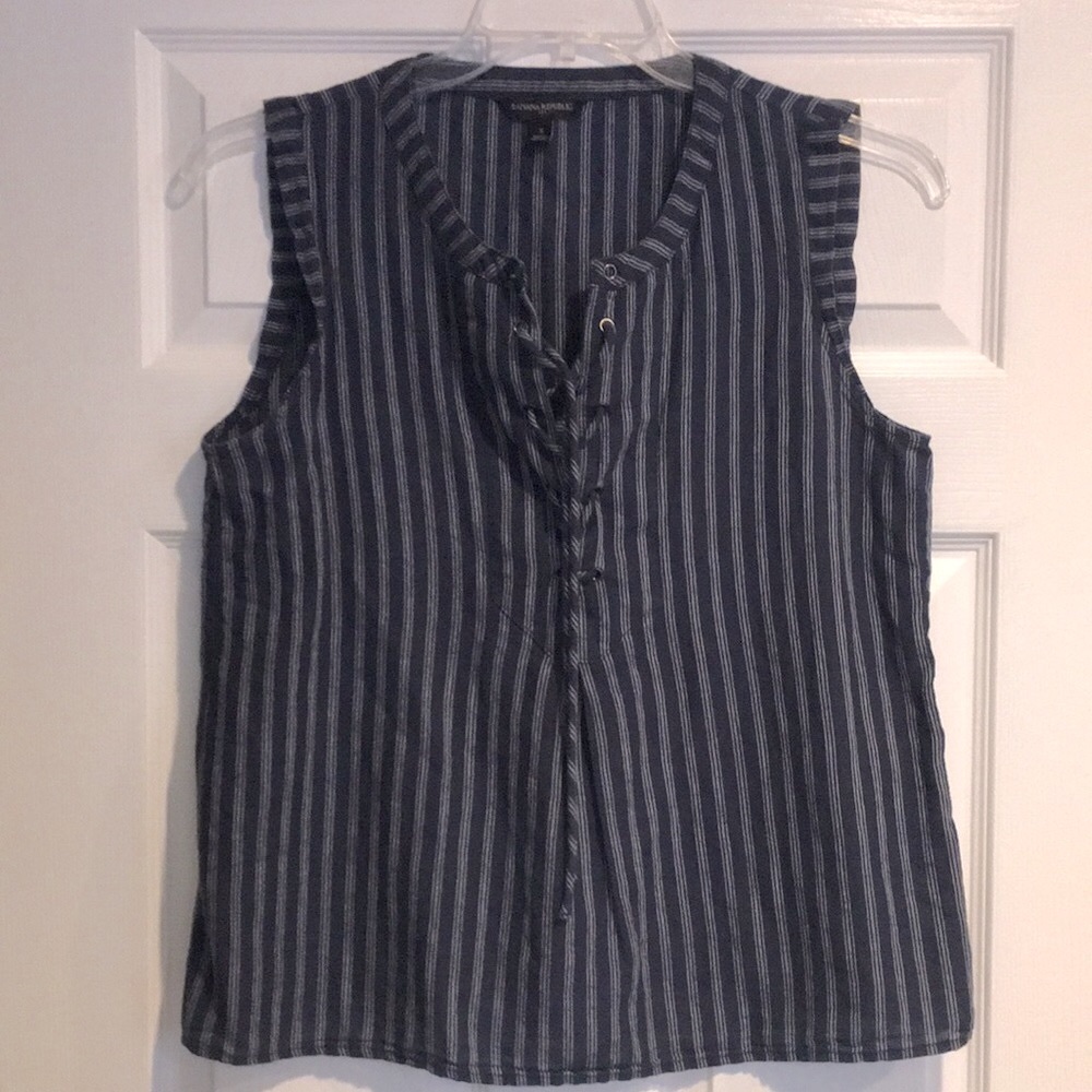 Banana Republic Nautical Striped Sleeveless Top